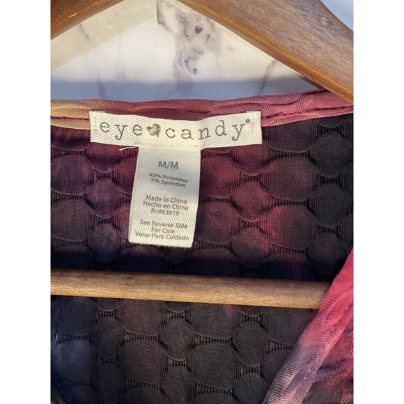 Eye Candy Honey Comb Women’s Scrunch Blouse Size Medium - Picture 5 of 5